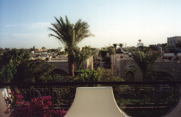Вид с балкона на территорию отеля