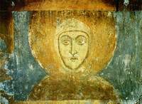 Cвятая Ефросиния Полоцкая – фреска на стенах Спасо-Преображенской церкви
