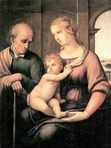 Рафаэль. 'Святое семейство (Мадонна с безбородым Иосифом)' 1506