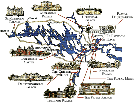 Карта замков Швеции