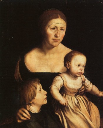 Гольбейн. 'Портрет семьи художника' (1528-29)