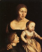Гольбейн. 'Портрет семьи художника' (1528-29)