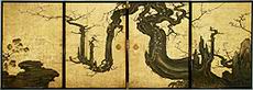 Старая слива, период Эдо (1615–1868), ок.1645, Япония. Предполагаемый автор Кано Сансецу (1589-1651)