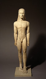 Статуя куроса (ок. 590–580 гг. до н.э.). Греция
