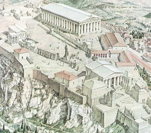 Рисунок - общий вид Акрополя сверху