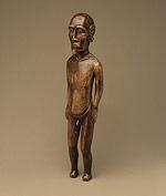 Фигурка мужчины, к.18-н.19 вв., дерево, кость, обсидиан. Рапа-Нуи (остров Пасхи)