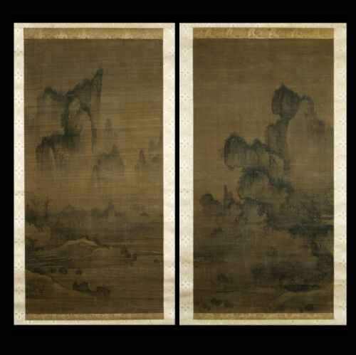 Пейзаж в стиле Ан Кион: Династия Чосон (1392–1910), 15 в., Корея